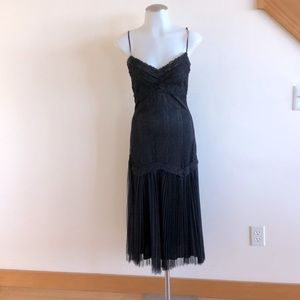 Long black lace dress
